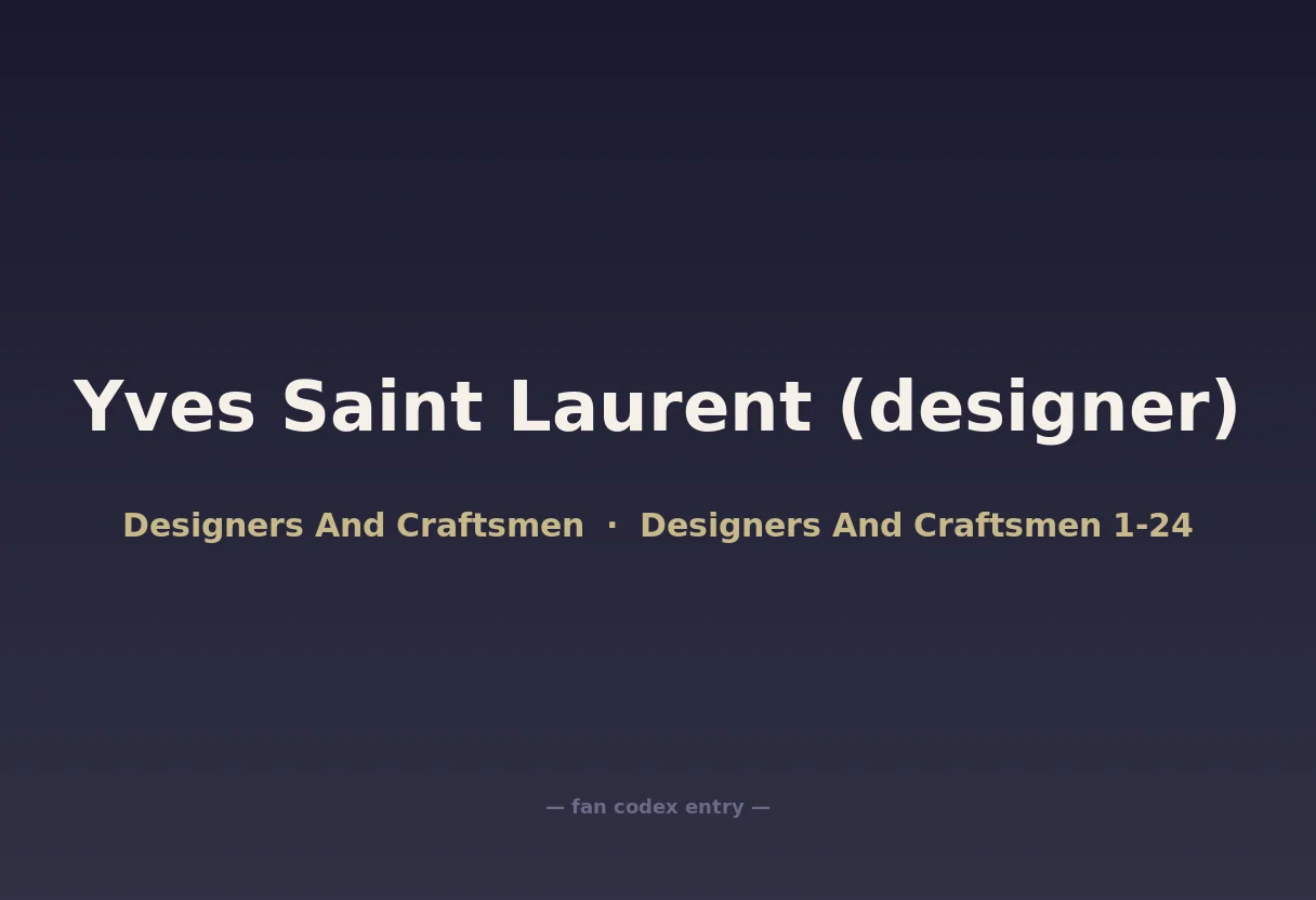 Yves Saint Laurent (designer)